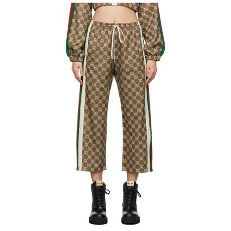 brown web gucci tracksuit|Gucci women tracksuit.